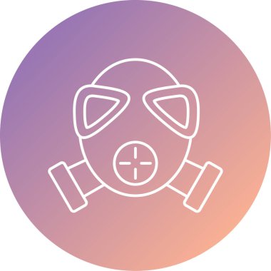 Bir maske simgesinin vektör illüstrasyonu