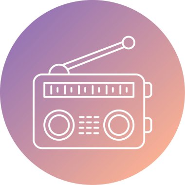 radyo simgesi vektör illüstrasyonu