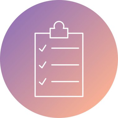 Kontrol listesi simgesinin vektör illüstrasyonu