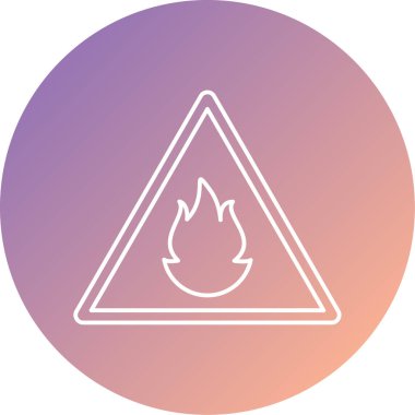 Bir ateş simgesinin vektör illüstrasyonu