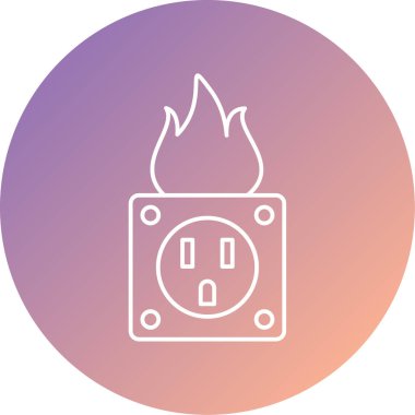 Yanan dolgu simgesinin vektör illüstrasyonu