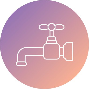 Su musluğu simgesinin vektör illüstrasyonu