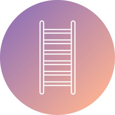 Merdiven. Web simgesi basit illüstrasyon