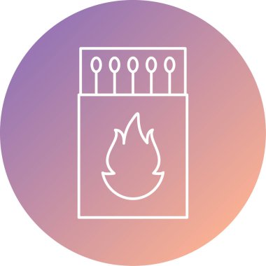 kibrit simgesinin vektör illüstrasyonu