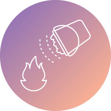 Kum kovası simgesinin vektör çizimi