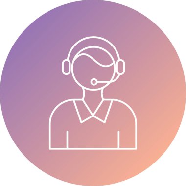 Müşteri desteği ikon vektör illüstrasyonu