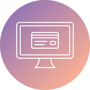 Bilgisayar ekranının vektör illüstrasyonu