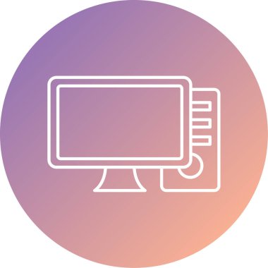 Bilgisayar ekranının vektör illüstrasyonu