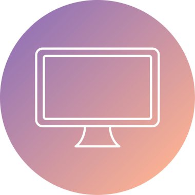 Bilgisayar ekranının vektör illüstrasyonu