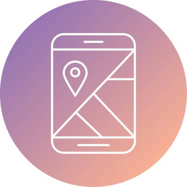 Cep telefonu simgesi, vektör illüstrasyonu