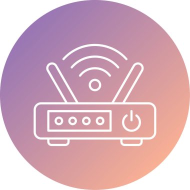 router web simgesi basit illüstrasyon