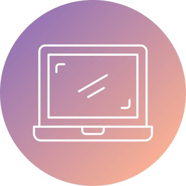 dizüstü bilgisayar web simgesi basit illüstrasyon