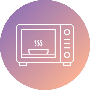 mikrodalga ağ simgesi basit illüstrasyon