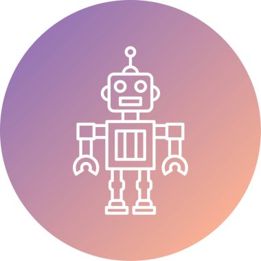 Robot Web simgesi basit illüstrasyon