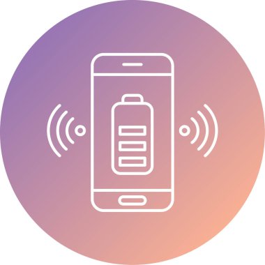 Benzersiz cep telefonu simgesi, vektör illüstrasyonu