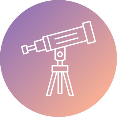 teleskop web simgesi basit illüstrasyon