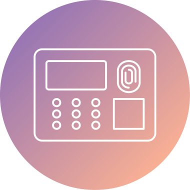 atm, telefon, kilit, parola satırı vektör simgesi düzenlenebilir vuruş