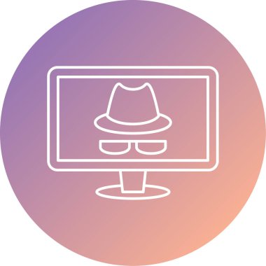 Bilgisayar ekranının vektör illüstrasyonu