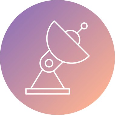 uydu web simgesi basit illüstrasyon 