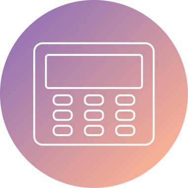 Hesap makinesi. Web simgesi basit illüstrasyon