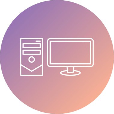 bilgisayar web simgesi basit illüstrasyon