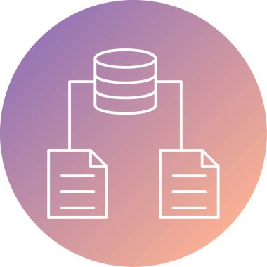 Veritabanı simgelerinin vektör illüstrasyonu