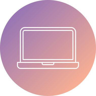 dizüstü bilgisayar web simgesi basit illüstrasyon