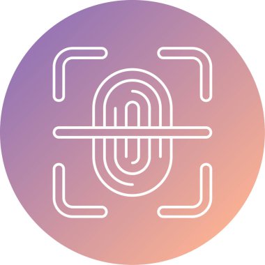 Parmak izi. Web simgesi basit illüstrasyon