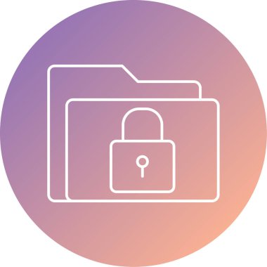 Kilit. Web simgesi basit illüstrasyon