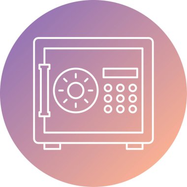 Modern güvenlik simgesinin vektör illüstrasyonu