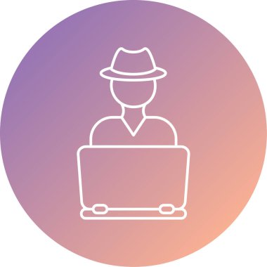 Hacker simgesinin vektör illüstrasyonu