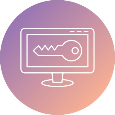 bilgisayar ekranı simgesi, vektör illüstrasyonu