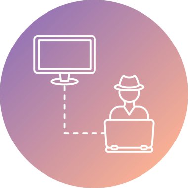 Bir kişi simgesinin vektör illüstrasyonu