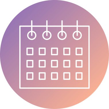 Takvim simgesi vektör illüstrasyonu