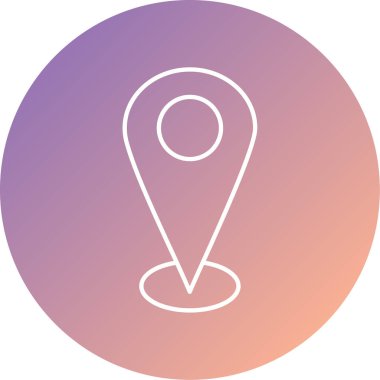 konum simgesi vektör illüstrasyonu. uygulama işareti için gps.