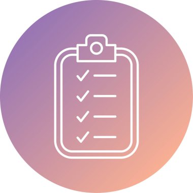 Kontrol listesi simgesinin vektör illüstrasyonu