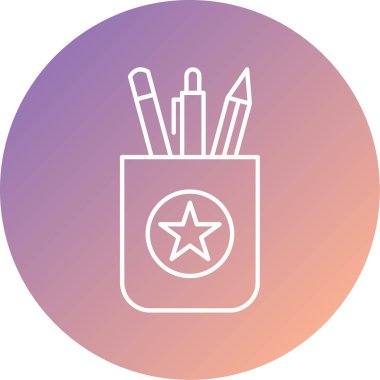 kalem vektör satırı simgesi