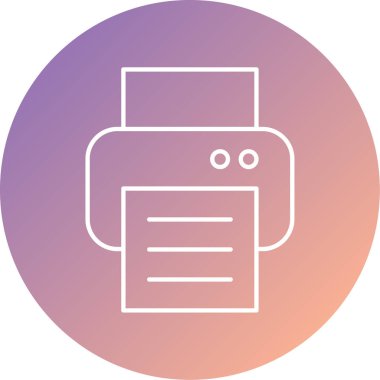 Yazıcı. Web simgesi basit illüstrasyon