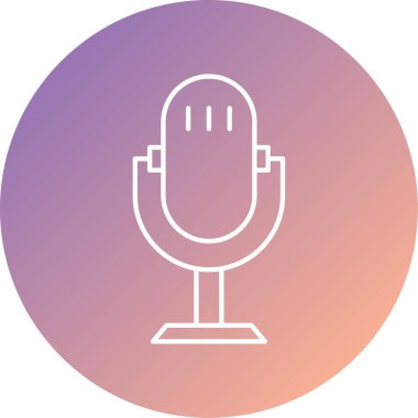 Mikrofon. Web simgesi vektör illüstrasyonu 