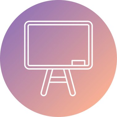 Eşsiz bir kara tahta. Basit resimleme