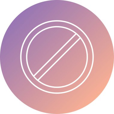 Yasaklama simgesinin vektör illüstrasyonu