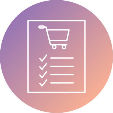 alışveriş listesi vektör çizim