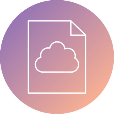 bulut hesaplama simgesi, vektör illüstrasyonu