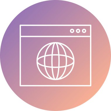 Tarayıcı penceresi. Web simgesi