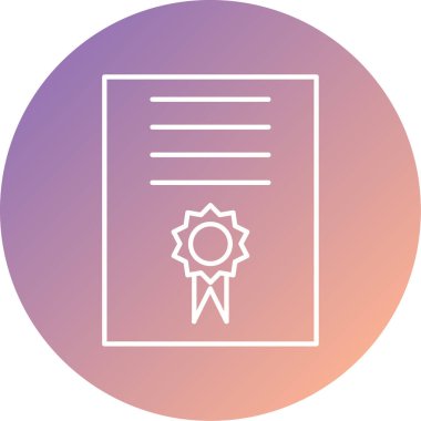 Diploma düz simgesi, vektör, illüstrasyon