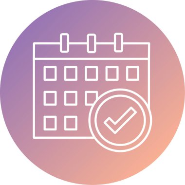 Takvim simgesi vektör illüstrasyonu