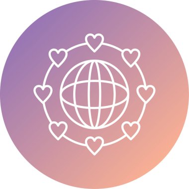 Dünya simgesinin vektör illüstrasyonu