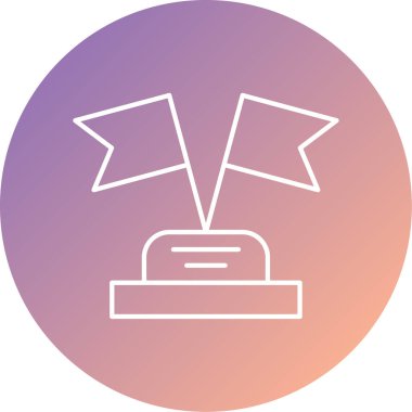 Bayrak simgesinin vektör illüstrasyonu