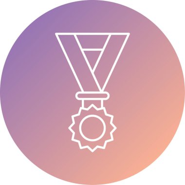 Madalya. Web simgesi basit illüstrasyon