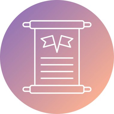 Modern diploma simgesinin vektör illüstrasyonu